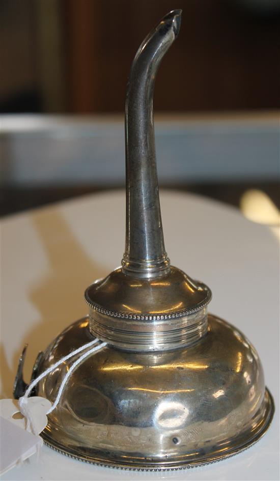 Silver wine funnel